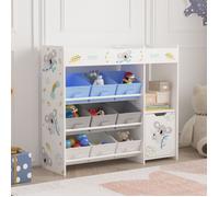 Étagère enfant Søndreland à motif koala 80 x 90 x 30 cm blanc gris bleu