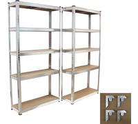 Étagère Enfichable 180x90x30 CM 2er Set Etagère Lourds Stockage sous-Sol Cabinet