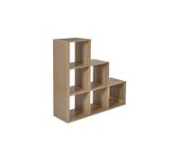 Étagère Escalier 6 Cases ""Klaus"" 102cm Marron