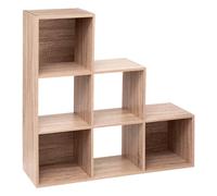 5five – Étagère escalier Mix n modul 6 cases Effet chêne naturel