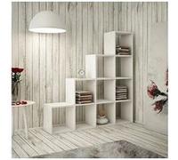 Etagère escalier blanche 10 cases de rangement (lxhxp): 29 x 138,5 x 142,5 cm