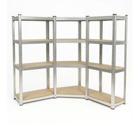 Etagère établi d'angle charges lourdes 160 x 30 x 140 - EURO VANADIUM - 12 plateaux - 960 kg max