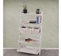 Étagère Étagère à plantes Porte-fleurs, 119x64x38cm, look shabby, vintage ~ blanc