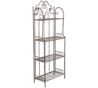 Étagère Étagère en Fer Forgé Repliable 63x33x165 Portavasi Jardin Extérieur