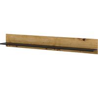 BIM Furniture Aura Étagère Murale à Suspendre en chêne Noir Mat 150 cm
