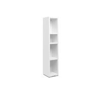 Etagère étroite 4 niches blanc