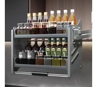 Étagère extensible à 2 niveaux pour économiser de l'espace pour le rangement des épices - 520 x 240 x 550 mm - Parfait pour tout meuble de cuisine
