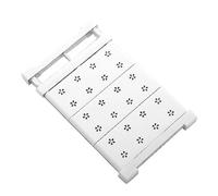 Étagère extensible en métal pour placard - Séparateur réglable pour armoire, cuisine, salle de bain - Petit format (blanc, taille unique)