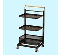 Étagère extensible pour four à micro-ondes - Chariot de cuisine nizer avec rangement de casseroles et placard - Économie d'espace - Étagère de cuisine portable - Solution de rangement à étages blanche
