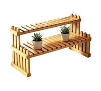 Étagère extérieure pour | Support en bois à 2 niveaux pour pot de fleurs, présentoir pour pot de fleurs - pour extérieur, intérieur, maison, balcon, jardin, terrasse, appartement, porche