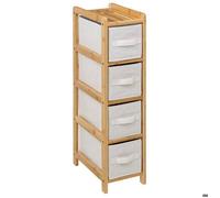 Étagère fine avec 4 paniers ""Tidy box"" en bambou - 5 five simply smart