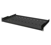 Étagère fixe Digitus 1U pour baies de brassage, 45 x 483 x 250 mm, noire, ventil