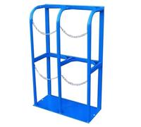 Étagère Fixe For Bouteilles De Gaz Pouvant Accueillir 1, 2, 3 Ou 4 D'oxygène, Support Stockage Portable For Au Sol, Avec Vis Et Chaîne Sécurité(Blue,60x30x100cm)