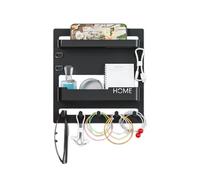 Étagère flottante au chevet - Rack de rangement en bâton mural, support esthétique | Organisateur flottant pour les accessoires de chevet avec crochets et câbles, étagère à économie d'espace pour la c
