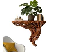 Étagère flottante d'angle - Support de rangement mural rustique, unité d'affichage en bois | Gain de place décoratif pour la maison, salon, chambre à coucher, cuisine, bureau, ferme, livres, cadres de