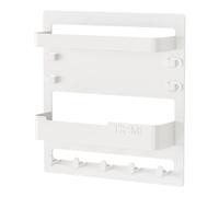 Étagère Flottante De Chevet - Support De Rangement Mural, Étagère De Rangement Compacte Avec Crochets, Système De Support De Clip De Câble | Solution De Table De Chevet Peu Encombrante Pour Accessoire