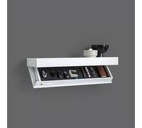 Étagère flottante dissimulée avec compartiment secret - Solution de rangement murale élégante pour salon et bureau - Design moderne blanc - Rangement caché peu encombrant