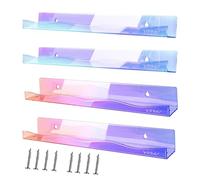 Étagère flottante en acrylique, étagère murale en acrylique G inoxydable pour jouets et livres, organisez votre espace de vie avec ces étagères flottantes en acrylique