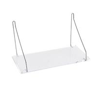 Étagère flottante en acrylique - Rack mural, organisateur de stockage adhésif | 80 x 14,8 x 17 cm porte-transparent, étagère d'affichage de salle de bain à charge lourde, économie d'espace sans poinço