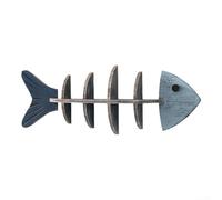 Étagère flottante en bois avec motif arête de poisson et style méditerranéen, combinant des éléments côtiers vintage pour améliorer la décoration de la chambre, du salon ou de la salle d'étude (B)