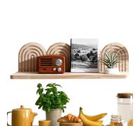 Étagère flottante en bois - Étagère murale Boho, rebord de rangement décoratif, unité d'affichage polyvalente | Esthétique polyvalente avec construction robuste, amélioration de la décoration intérieu