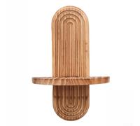 Étagère flottante en pin rustique pour montage mural pour présenter des plantes, des livres et des objets personnels dans n'importe quel intérieur (carbone simple)