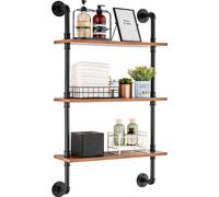 Etagère flottante - Etagère industrielle tubulaire - Etagère murale à 3 niveaux - Tubes d'étagères 61x20cm - Design moderne pour chaque pièce
