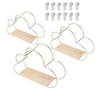 Étagère flottante, étagère murale nuage, étagère de rangement moderne, ensemble de 3 organiseurs avec finition blanche pour chambre à coucher, salon, organisation de cuisine, mur de chambre d'enfant