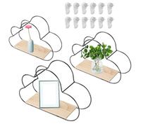 Étagère Flottante - Étagères Flottantes Pour Chambre À Coucher | Organisateur De Stockage Cloud De 3 Pièces | Stockage Et Organisation | Rack D'étagères Moderne | Décor À Domicile Pour Le Salon