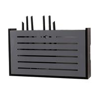 Étagère flottante Étagères flottantes sans fil Routeur Boîte de rangement murale Support de rangement multifonction TV Rangée inférieure Boîte d'occlusion (couleur : gris (a) Taille : 49 x 9 x 29 cm