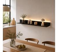 Étagère Flottante LED Aluminium, Support Mural avec Transformateur | Support lumineux 50kg au design moderne, idéal pour salon, chambre, cuisine, salle de bain et bureau(A4k,60cm/23.6in)