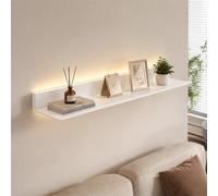 Étagère Flottante LED Aluminium, Support Mural avec Transformateur | Support lumineux 50kg au design moderne, idéal pour salon, chambre, cuisine, salle de bain et bureau(B3.5k,60cm/23.6in)