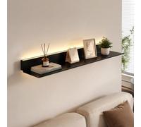 Étagère Flottante LED en Aluminium, Étagère Murale pour Plantes