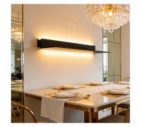 Étagère Flottante Murale à LED, étagère de Rangement en métal Robuste de 220 LB avec lumière Double Face réglable en 4 Couleurs for Un Usage Domestique/Commercial(Black/4k,60cm/23.6in)