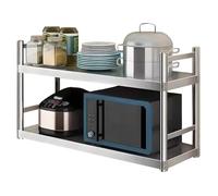 Étagère Flottante Murale Robuste en Acier Inoxydable pour Micro-Ondes, Organiseur Polyvalent avec Protections latérales pour la Maison, la Cuisine, la buanderie(150X30X55cm)