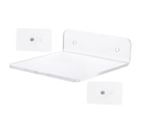 Étagère Flottante Murale sans Perçage Transparent en Acrylique | Rangement Salle de Bain, pour Petits Espaces, Style Moderne, Surface Lisse, Locataires et Organisateurs