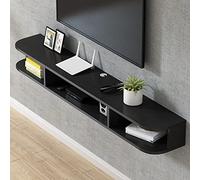 Étagère Flottante pour Composants TV Meuble TV en Bois Console multimédia Murale Unité Centrale de Divertissement pour décodeurs/routeurs/télécommandes/lecteurs DVD/Consoles de Jeux