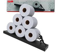 Étagère Flottante pour Papier Toilette - Étagère inclinée en métal pour Un Rangement Facile de la Salle de Bain - Support Mural Moderne pour Rouleaux de mouchoirs ou Serviettes