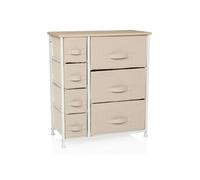 Étagère FOLDRESS L 63 x 30 x 73 cm 7 compartiments beige hjh LIVING Beige G