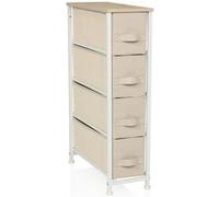 Étagère FOLDRESS S 20 x 48 x 75 cm 4 compartiments beige hjh LIVING Beige G