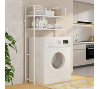 Étagère for Lave-Linge et sèche-Linge - Rangement for Salle de Bain et buanderie(White,Two Layers)