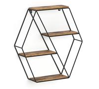 Étagère Fyrk, 51x52cm Forme d'angle, Bois antique, Vicco 31073