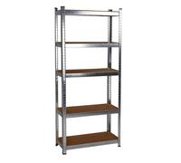 Étagère galvanisée 5 rayonnages bois modulable atelier D19994