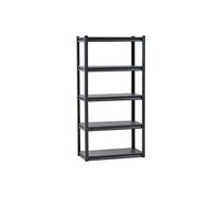 VEVOR Étagère de Rangement, 907 kg, Étagère de Garage Métallique Robuste Réglable, 5 Niveaux, 406,4 x 812,8 x 1600,2 mm, Meuble Rayonnage de Stockage, pour Cuisine, Atelier, Sous-sol, Entrepôt, Noir