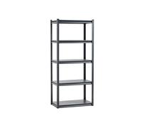 VEVOR Étagère de garage métallique 5 niveaux 907 kg 45,7×81,3×182,9 cm réglable noir