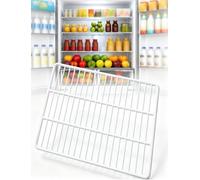 Étagère Grille Réfrigérateur Congélateur, Support en Acier Carbone | Organiseur for Vitrine Réfrigérée avec Fil 6,5mm et Espacement 16mm, Sans Montage(50x40cm/19.7x15.7in)