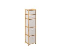 5five - étagère avec 5 paniers Tidy Box en Bambou Marron
