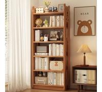 Étagère Haute et Fine, 3/4/5 Niveaux Étagères de Rangement Ouvertes en Bois for Chambre, Salon, Salle de Classe, Bureau (Largeur 60/80 cm)