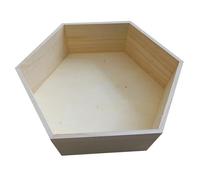 Etagère hexagonale en bois 39 x 34 x 10 cm