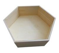 Etagère hexagonale en bois 39 x 34 x 10 cm Beige G